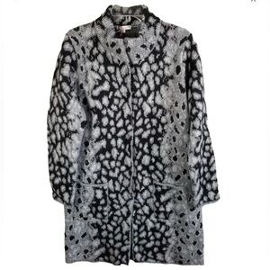 EUC- Gio & Gio Italy Wool & Mohair Blend Snap Front Duster Cardigan